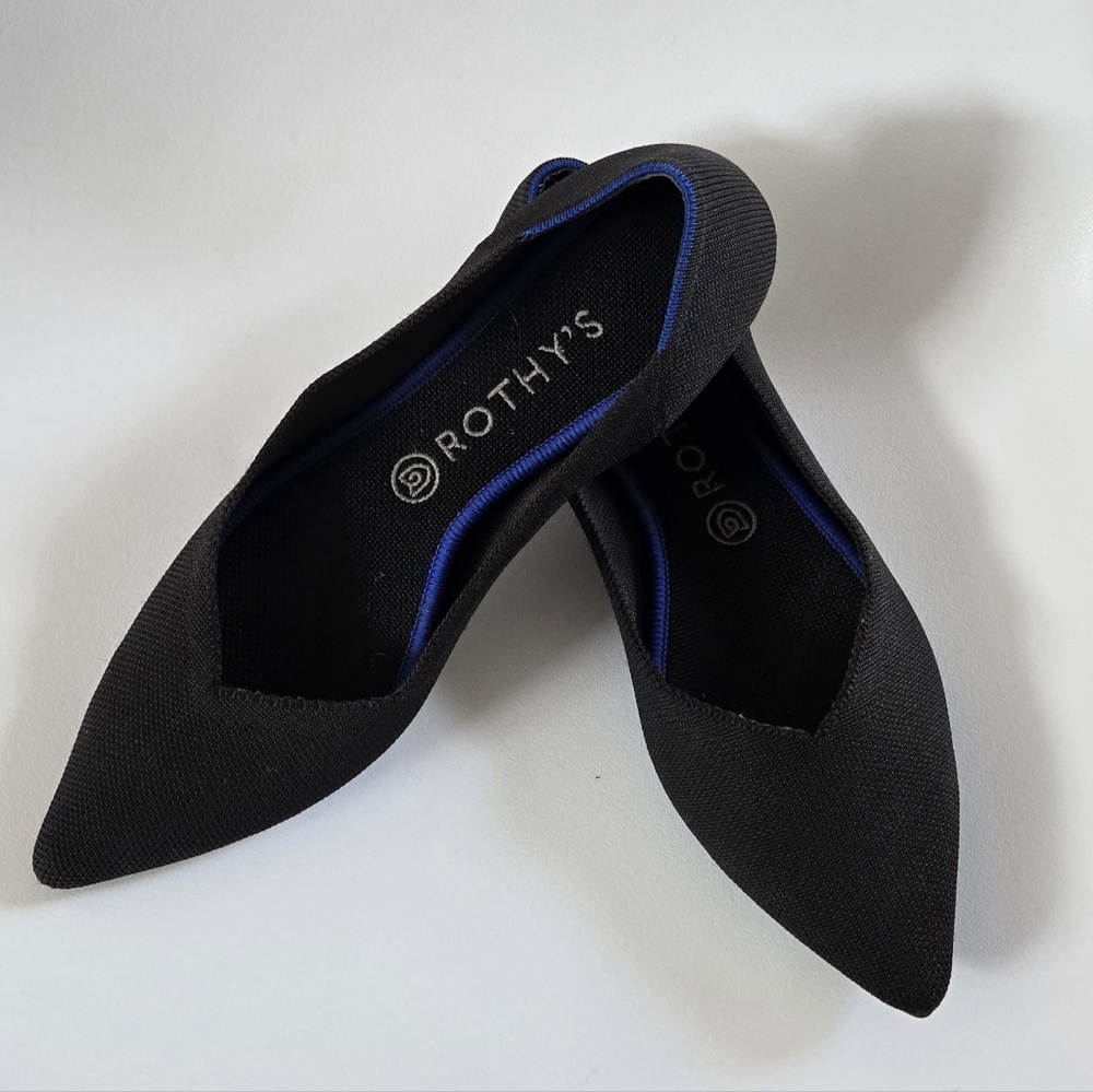 Rothy's Black and Blue Pointed Flats - The Most Comertable, Stylish Shoes